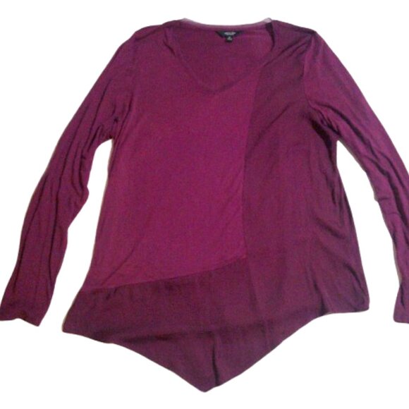 Bundle 3 for $24 Vera Wang XL Asymmetrical Knit/Woven Blouse tunic Top - Picture 5 of 8